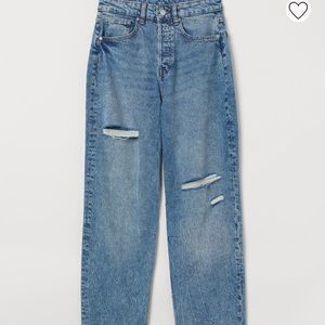 H&M wide leg blue jeans